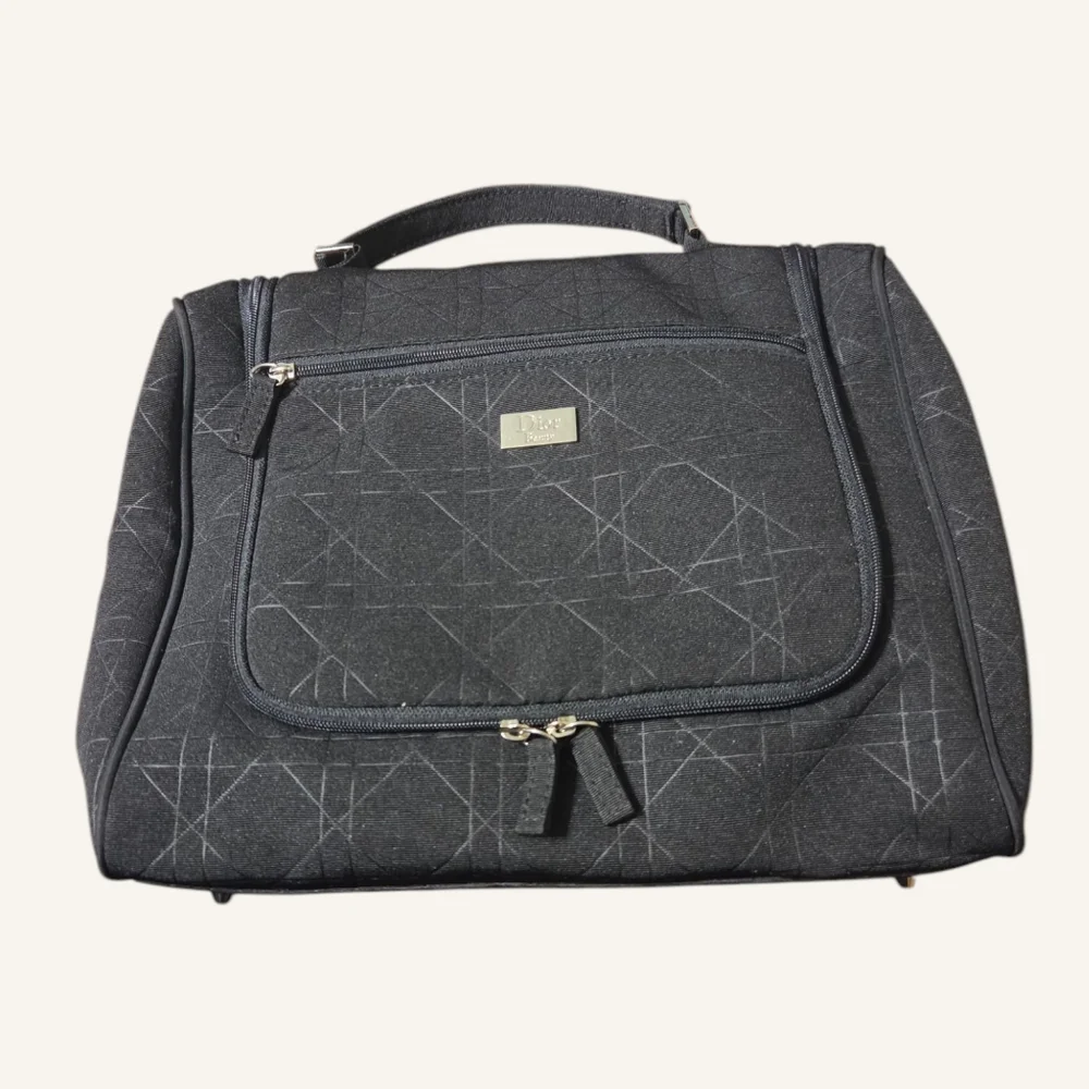 Dior Beauty Cannage Travel Double Zipper Cosmetics/Toiletry Bag